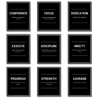 Motivational Poster (Set of 9) – Black