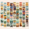 Vintage City Travel Posters – Retro Destination Wall Art (Set of 54)