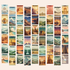 Vintage City Travel Posters – Retro Destination Wall Art (Set of 54)