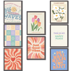 Retro Aesthetic Wall Art Poster (Set of 8)