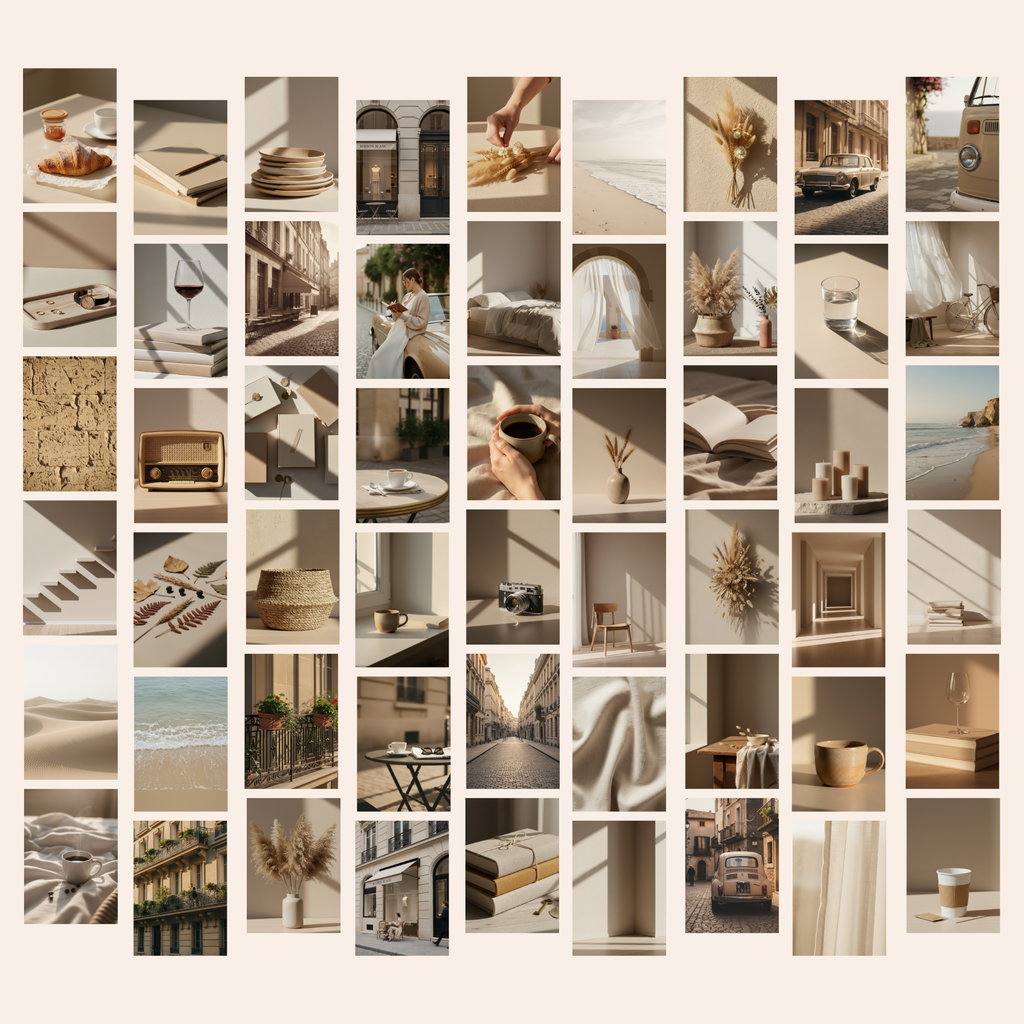 Warm Aesthetic Posters - Minimal Interior Poster (Set of 54)