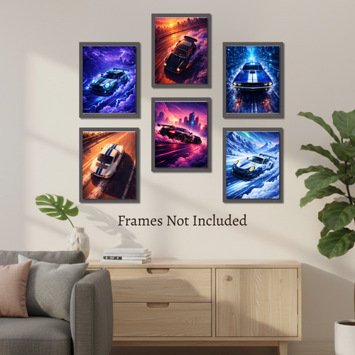 Futuristic Car Poster Set of 6