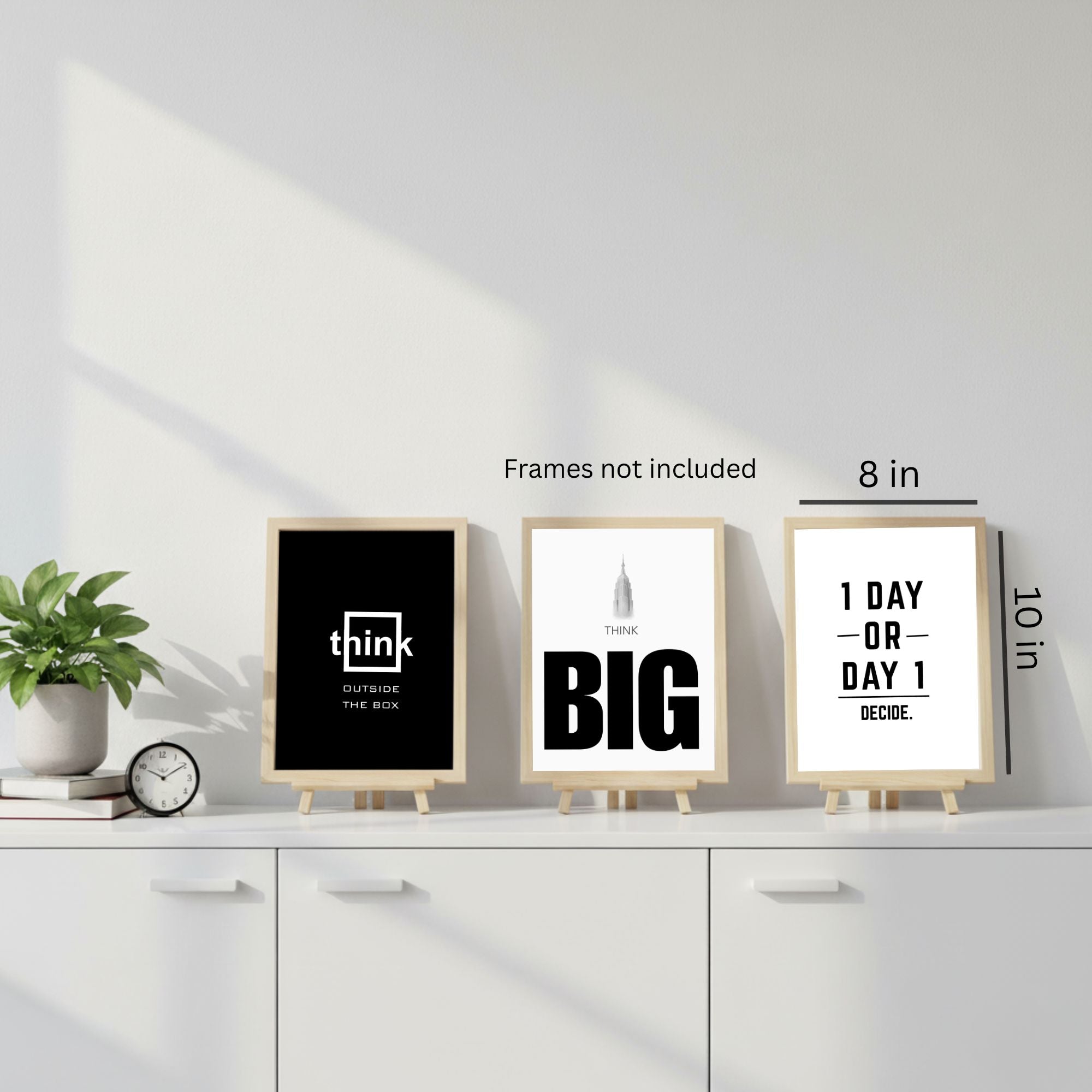 Motivational Poster (Set of 9) – White
