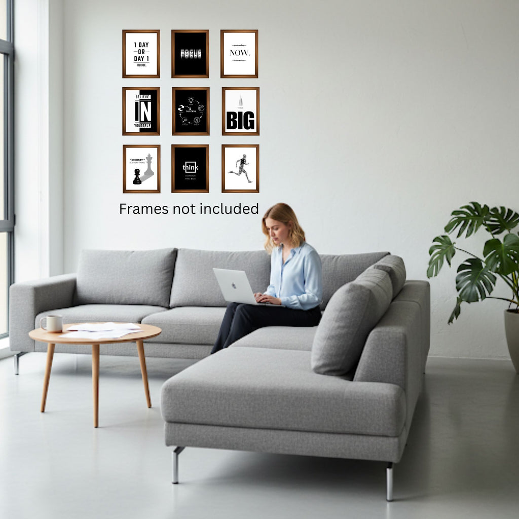 Motivational Poster (Set of 9) – White