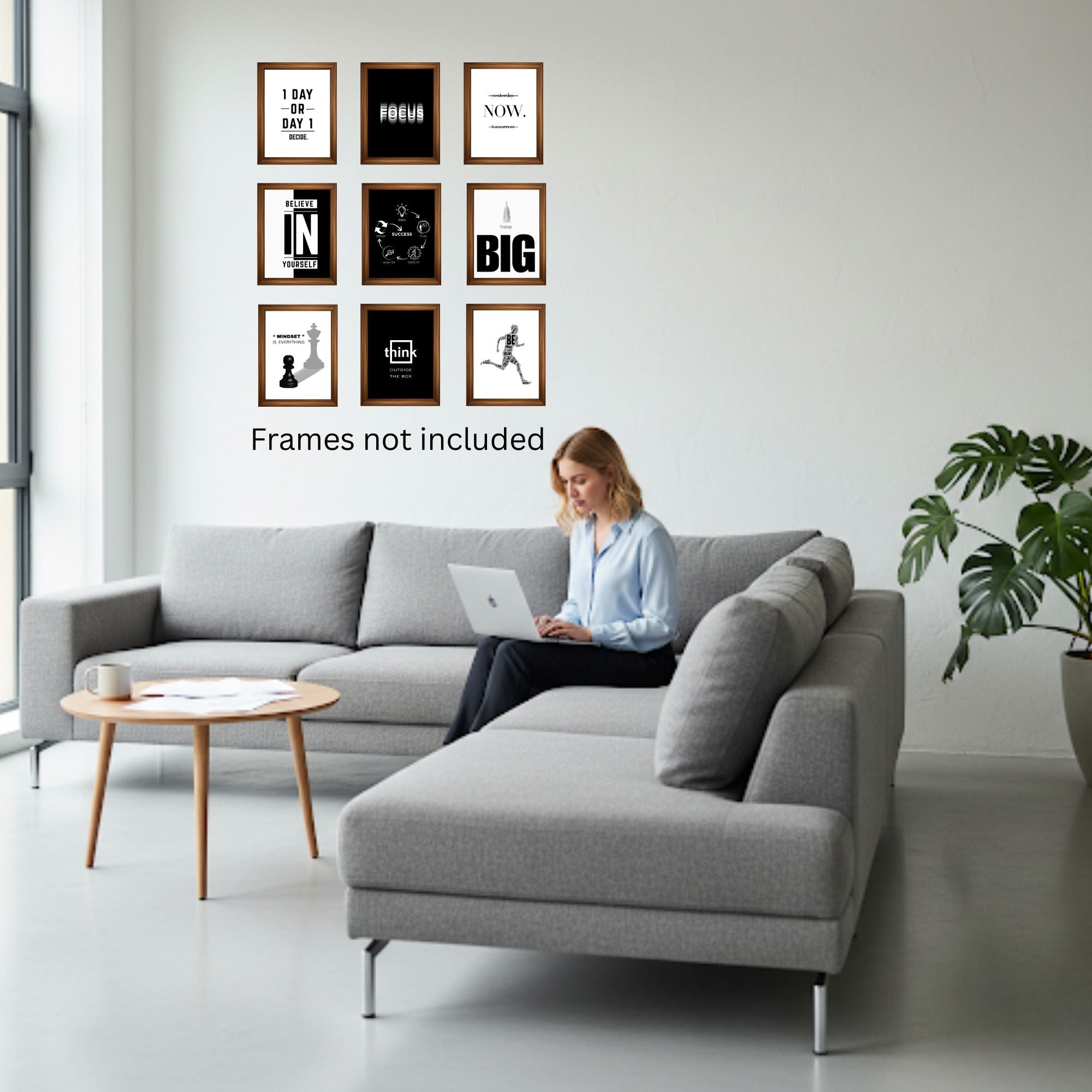 Motivational Poster (Set of 9) – White