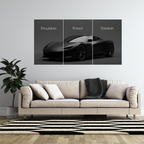Precision Power Passion – Luxury Car Wall Art (Set of 3)