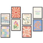 Retro Aesthetic Wall Art Poster (Set of 8)