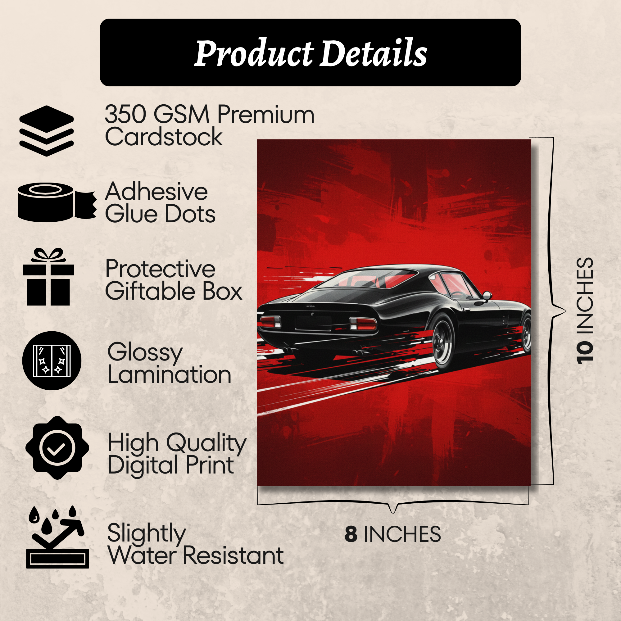 Luxury Supercar Poster (Set of 6)