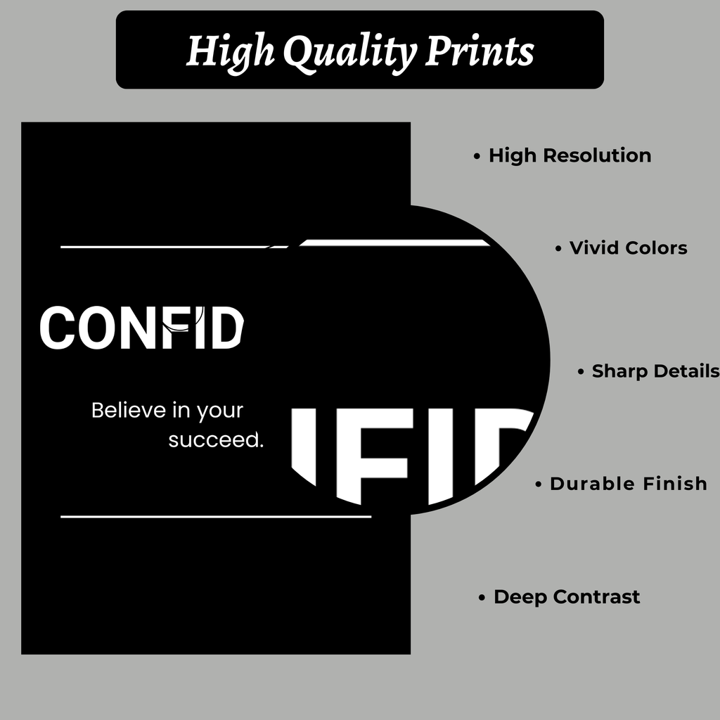 Motivational Poster (Set of 9) – Black