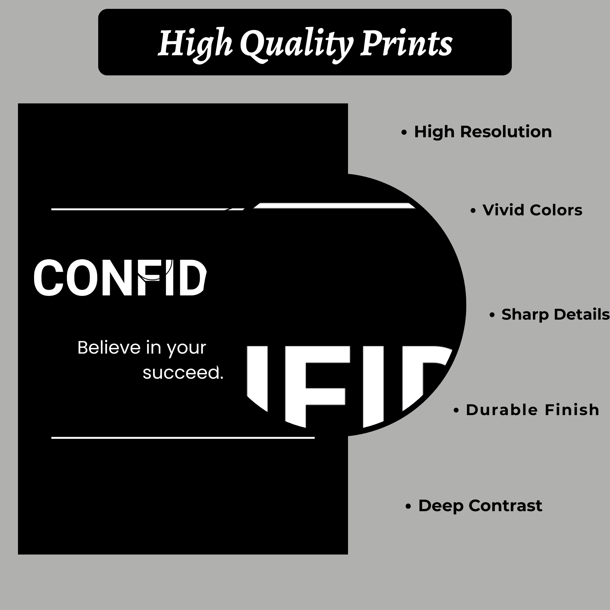 Motivational Poster (Set of 9) – Black