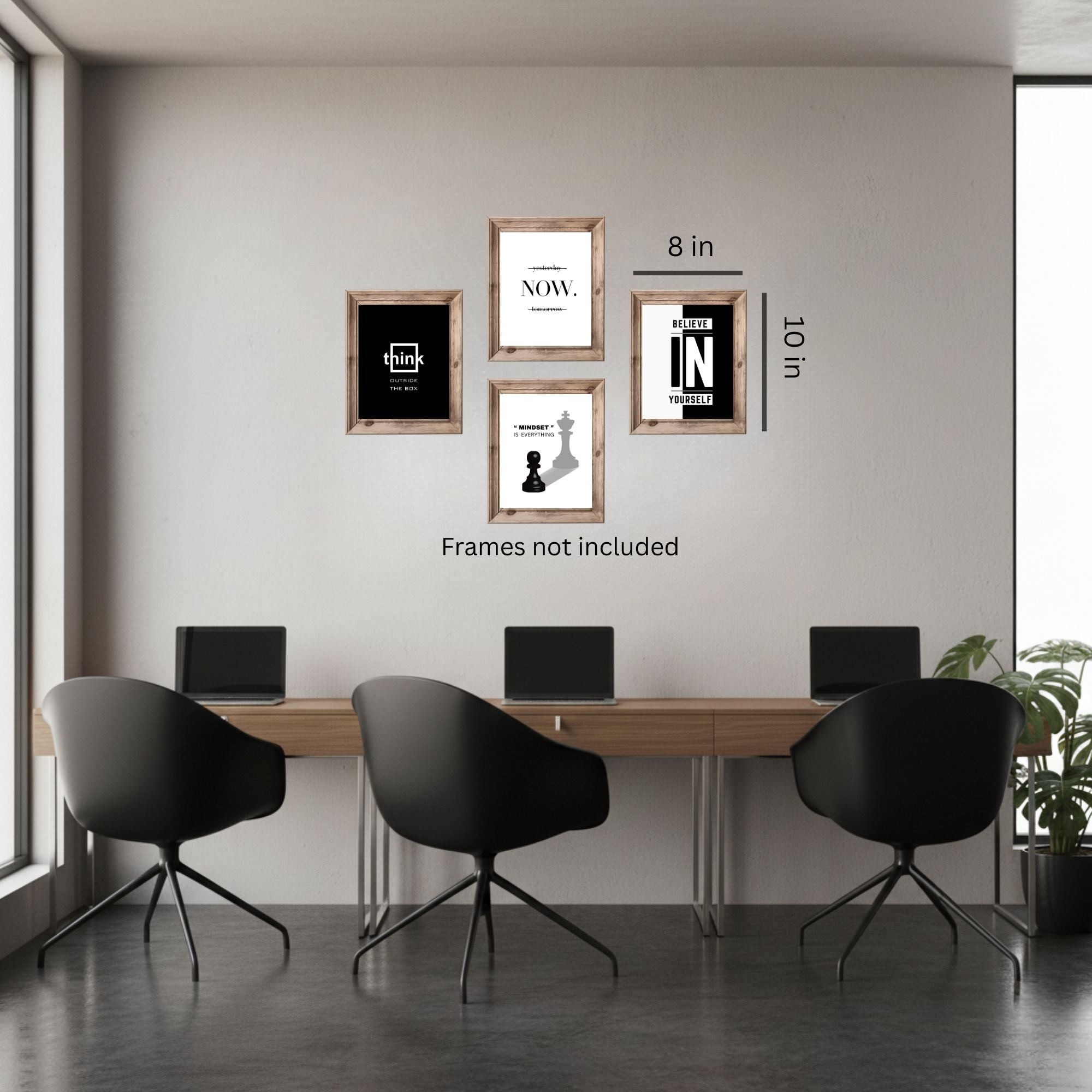 Motivational Poster (Set of 9) – White